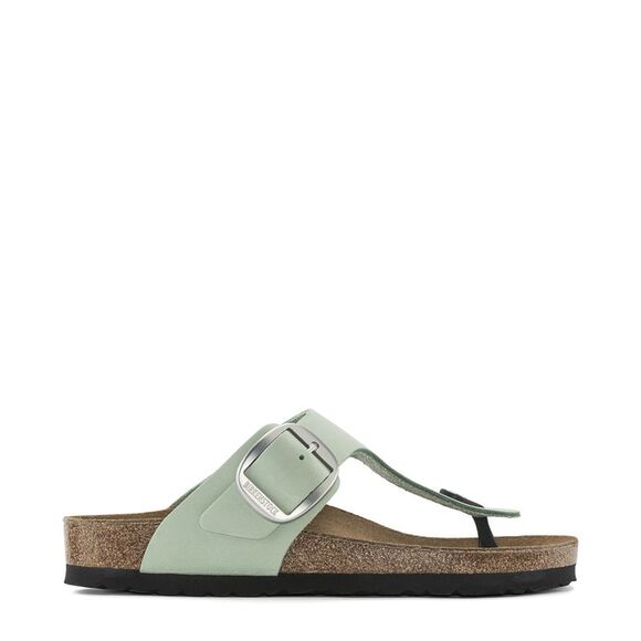 Birkenstock Shoes - Birkenstock Buckle Leather Flip Flops